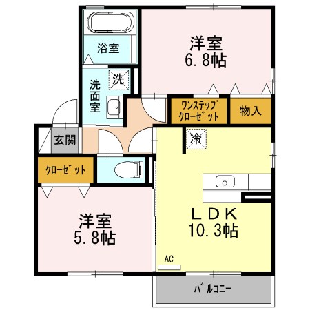 カーサ　ルースT　Bの間取り