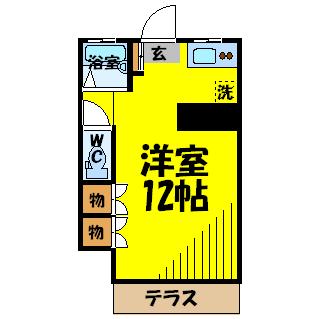 調布市菊野台のアパートの間取り