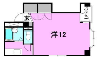 松山市山越のマンションの間取り