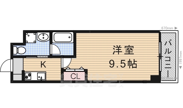 大津市中央のマンションの間取り