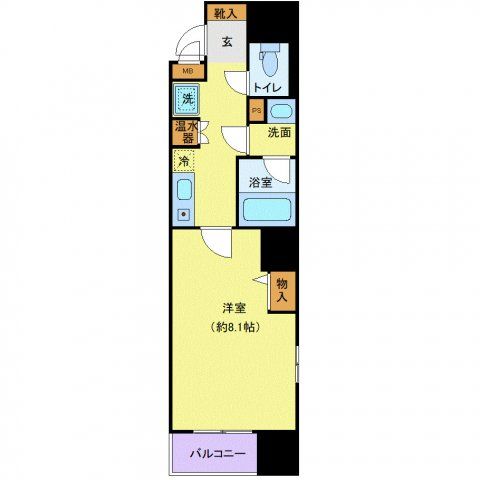 仙台市青葉区国分町のマンションの間取り