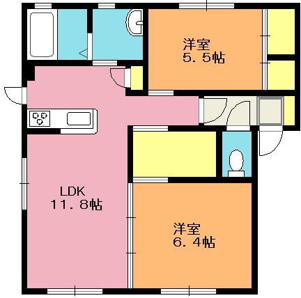 パルティール Ａの間取り