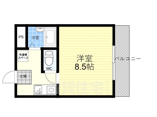 京都市中京区橋西町のマンションの間取り