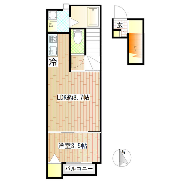 Libra Court文化町の間取り