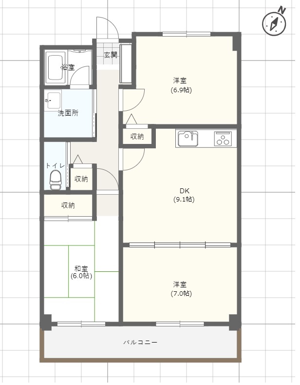 ブライトUマンションの間取り