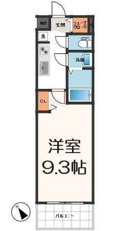 ソルテラスNAMBAフロントの間取り