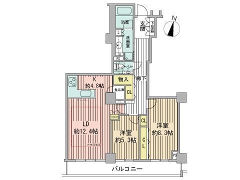 知事公館前タワーレジデンスの間取り