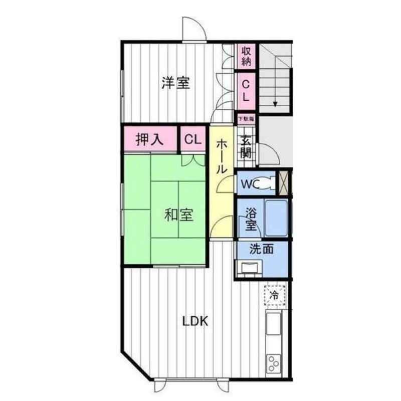 【札幌市西区宮の沢二条のアパートの間取り】