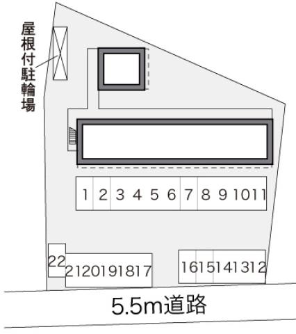 【レオパレスアムール鯛浜の駐車場】