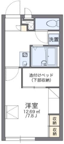 レオパレスアムール鯛浜の間取り