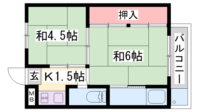 ビレッジハウス中富の間取り