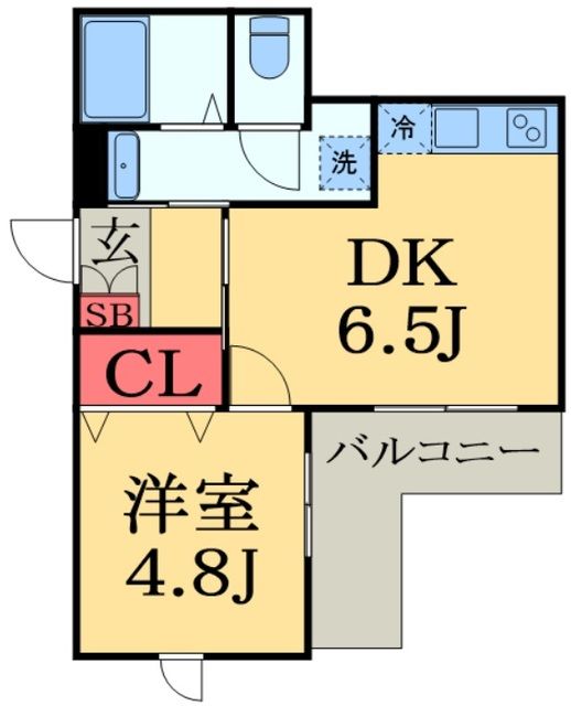 【四街道市鹿渡のアパートの間取り】