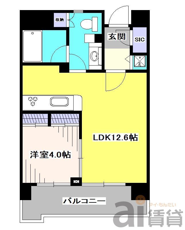 【杉並区西荻北のマンションの間取り】