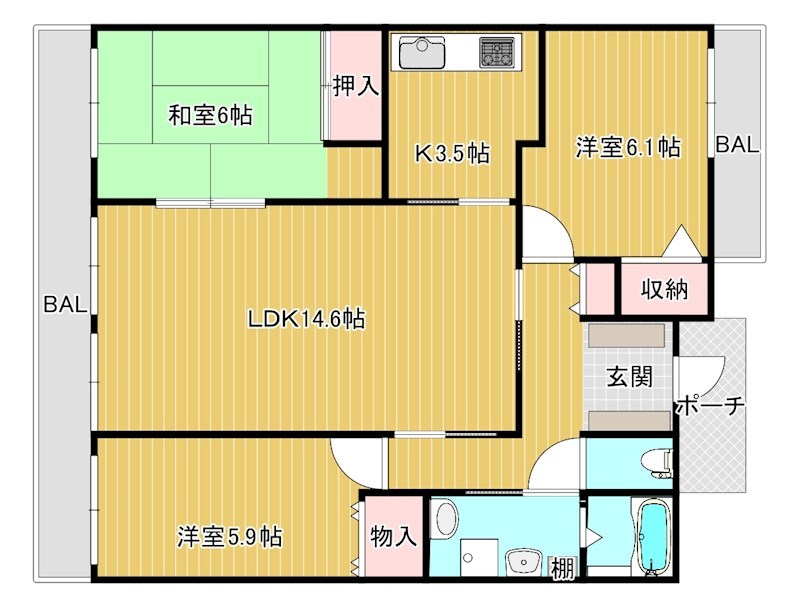 Vivelle彦根城町の間取り