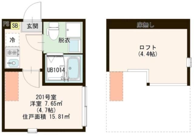 足立区東伊興のアパートの間取り