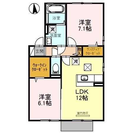 ムーンリットI　A棟の間取り