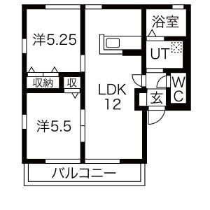 児玉郡上里町大字金久保のアパートの間取り