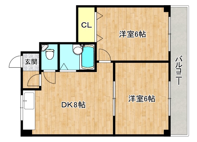 マンションサンパールの間取り