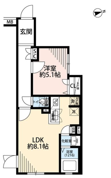 中野区上高田のマンションの間取り