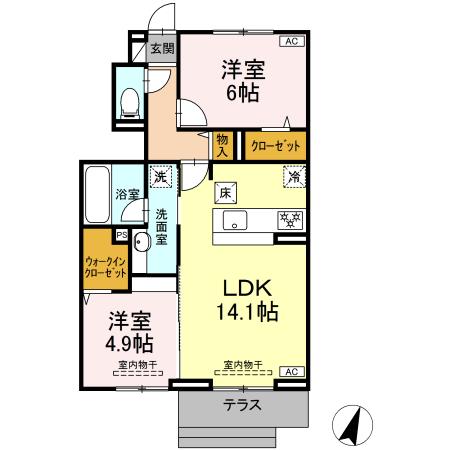 仮）D-ROOM　高柳の間取り