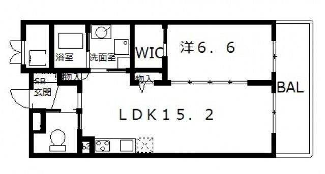 八尾市上之島町南のマンションの間取り