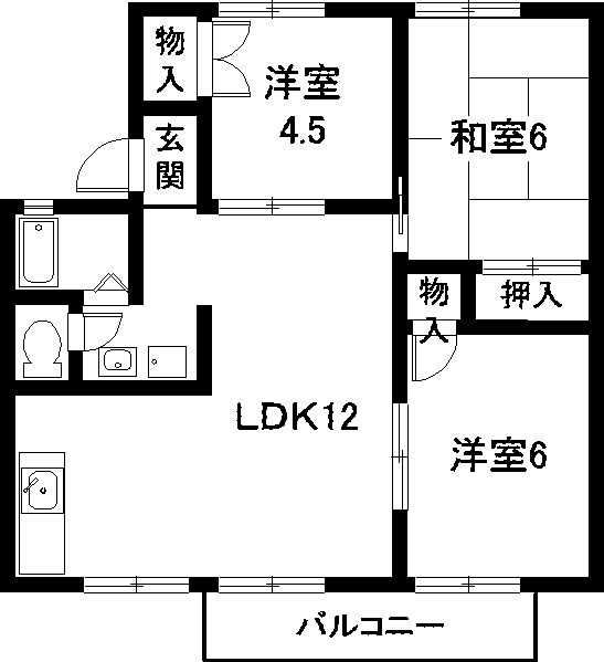 大府市江端町のアパートの間取り