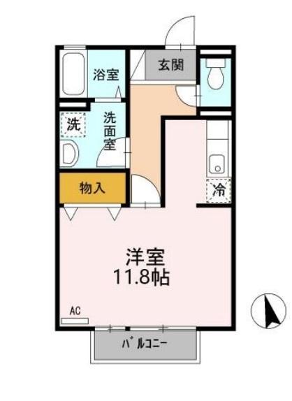 東広島市西条西本町のアパートの間取り