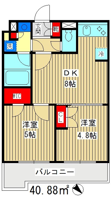 板橋区蓮根のマンションの間取り