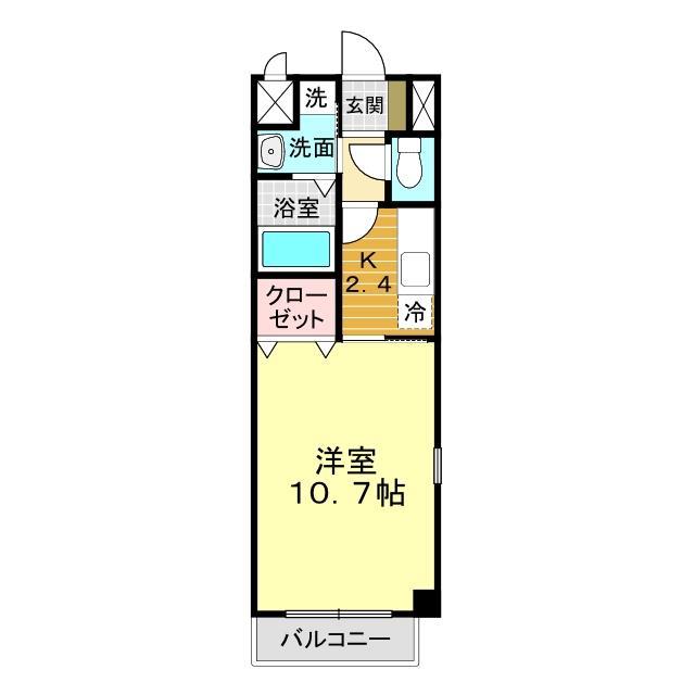 下関市清末西町のアパートの間取り