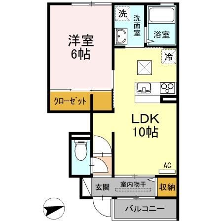 アゼリア旭田の間取り