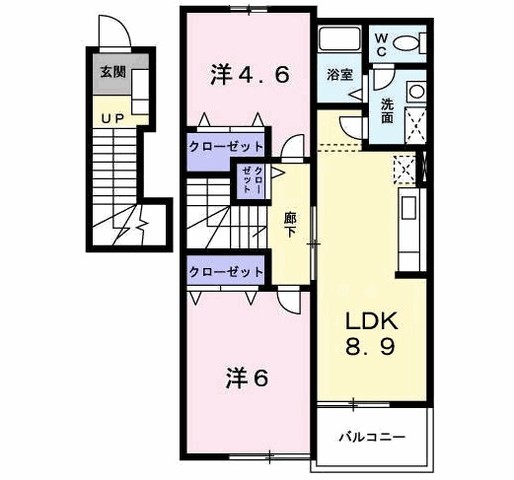 エヴァーグリーン吉富Ａの間取り