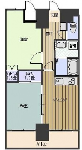 広島市中区中島町のマンションの間取り