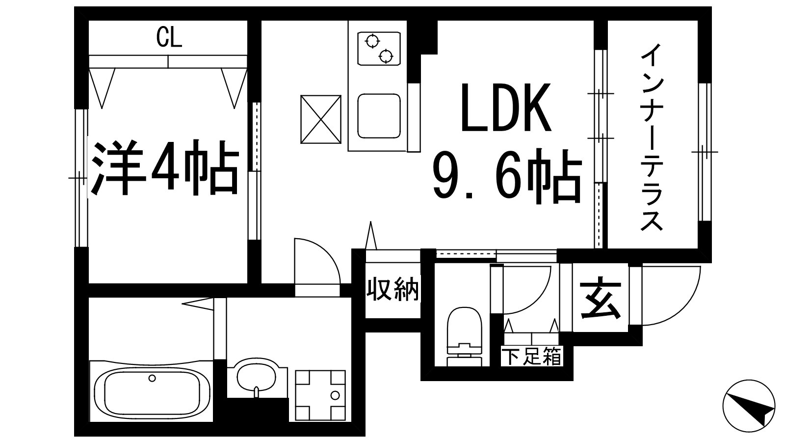 仮）宝塚市山本南1丁目新築アパートの間取り