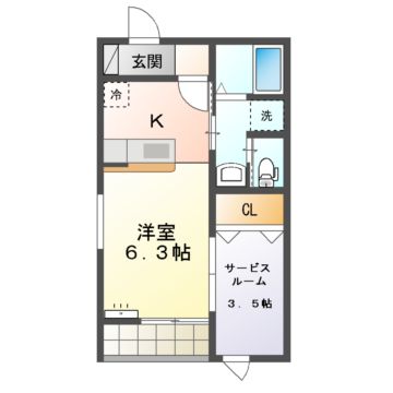 水沢ステーションアベニューE棟の間取り