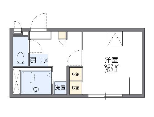 レオパレスヴィラグラン大手の間取り