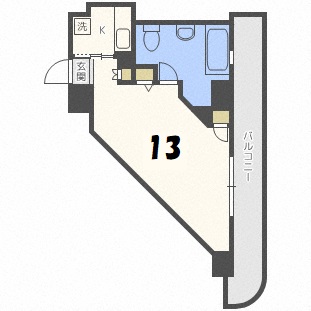 札幌市中央区南六条西のマンションの間取り