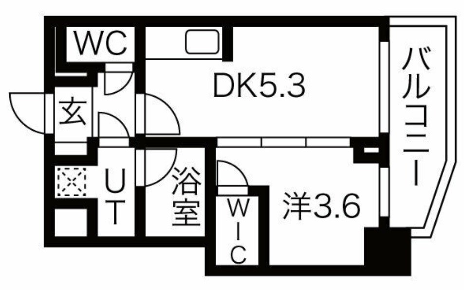 ライフフィールドなにわ本町RUELLEの間取り