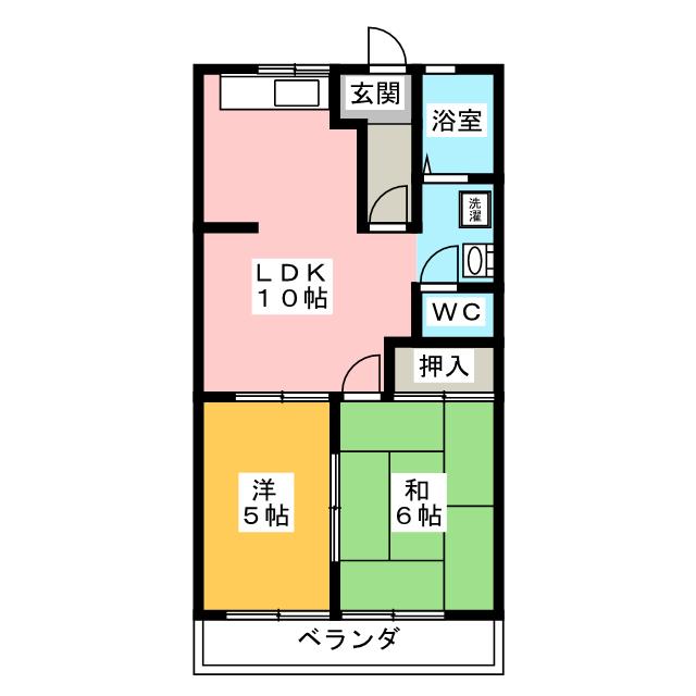 メゾンはなみずきＢの間取り