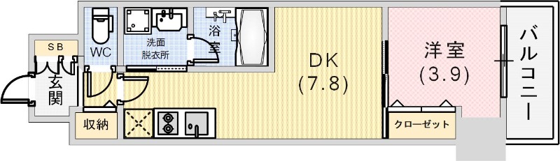 【クロスレジデンス神戸元町の間取り】