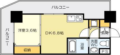 No.71　オリエントトラストタワーの間取り