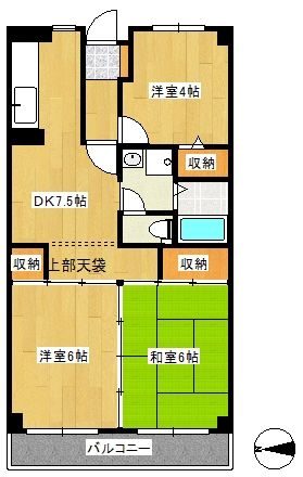 江戸川区中葛西のマンションの間取り