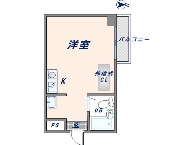 東大阪市横沼町のマンションの間取り