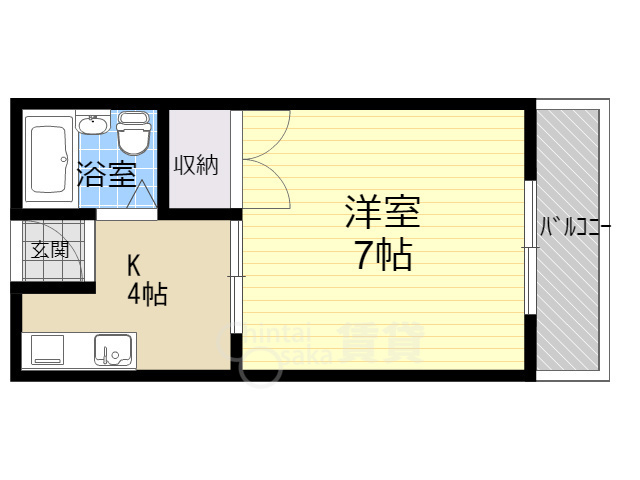 箕面市今宮のマンションの間取り