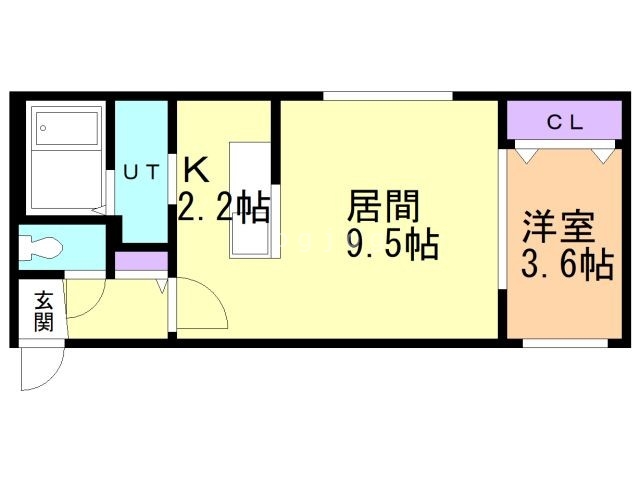 札幌市西区発寒四条のマンションの間取り