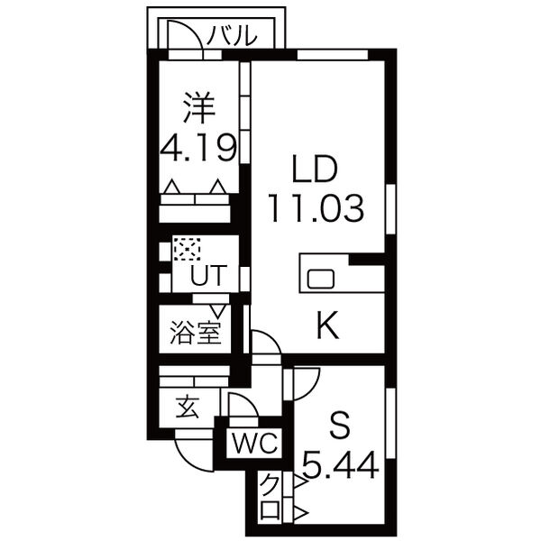 インフィニティ新道東の間取り