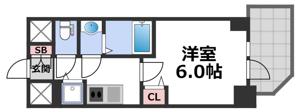 S-RESIDENCE都島Luxの間取り