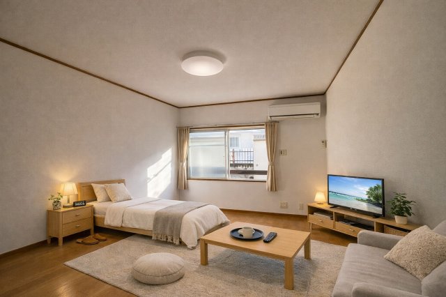 居室・リビング　家具配置イメージ画像です。