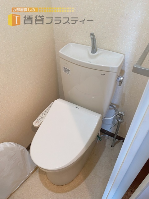 トイレ　収納棚あります