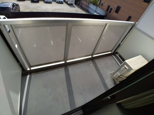 バルコニー　エアコン設置