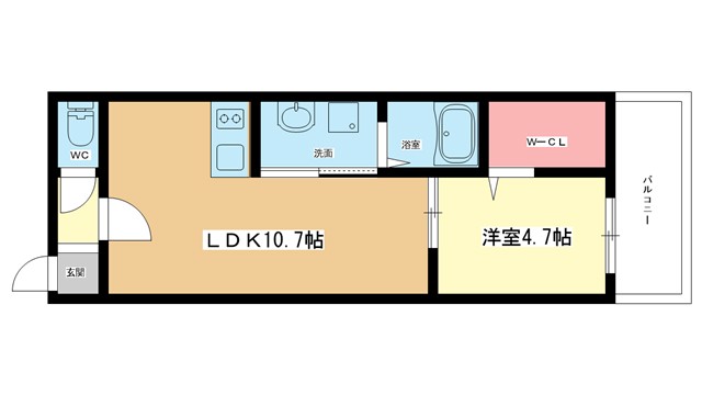阪急宝塚線 庄内駅 徒歩6分 3階建 築6年の間取り写真